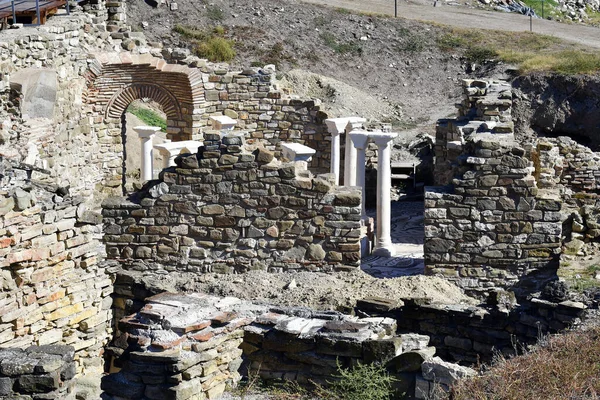 Makedonya, antik Stobi arkeoloji sahası — Stok fotoğraf