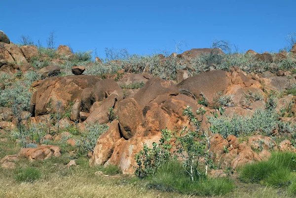 Australia Pebbles Aka Kunjarra Mysterious Granite Boulders Tennant Creek Northern — Stock Photo, Image