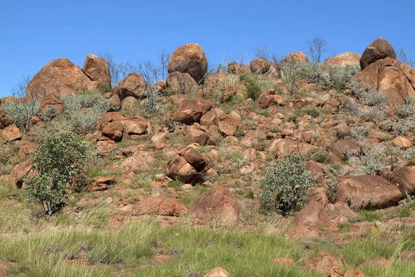Australie Pebbles Alias Kunjarra Mystérieux Rochers Granit Près Tennant Creek — Photo