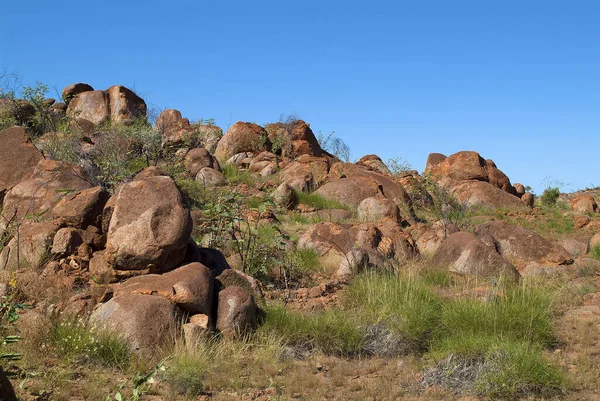 Australie Pebbles Alias Kunjarra Mystérieux Rochers Granit Près Tennant Creek — Photo