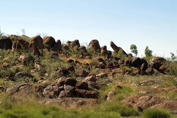 Australia Pebbles Aka Kunjarra Misteriosas Pedras Granito Perto Tennant Creek — Fotografia de Stock