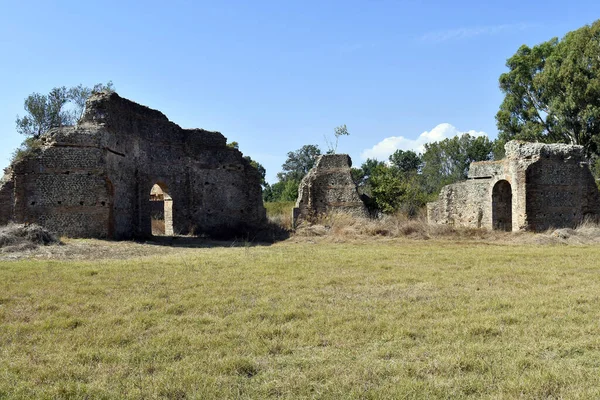 Grecia Epiro Ruina Thermae Romana Sitio Antiguo Nikopolis Cerca Preveza — Foto de Stock