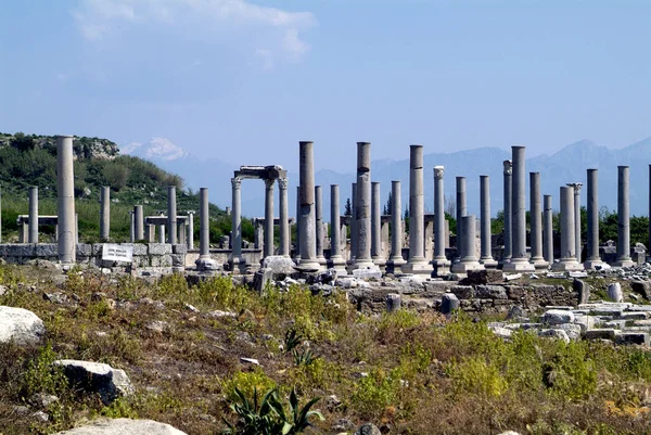 トルコ ペルゲの古代都市のアゴラ ギリシャパンフィリア郡の旧首都 — ストック写真