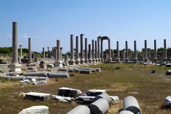 Turquie Ancienne Ville Perge Ancienne Capitale Comté Grec Pamphylie — Photo