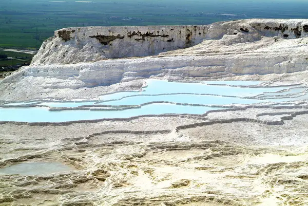 Turkije Pamukkale Travertijn Terrassen Met Zwembaden Unesco Werelderfgoedlijst — Stockfoto