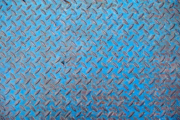 Blauer Edelstahl Hintergrund aus expandiertem Blech — Stockfoto