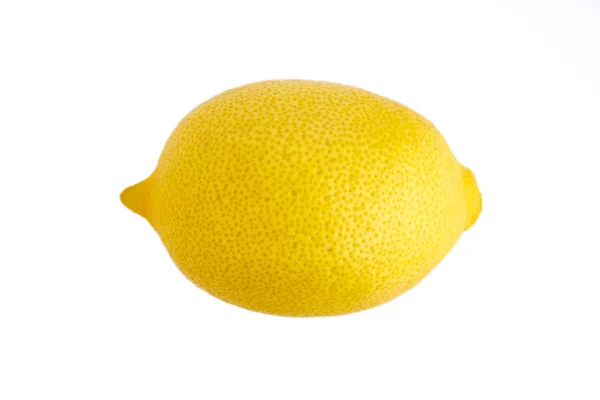 Amarelo limão maduro sobre o fundo branco — Fotografia de Stock