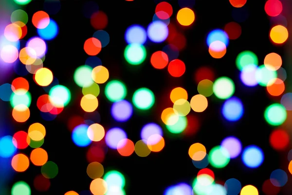 Red and orange, green, blue holiday bokeh. Abstract background — Stock Photo, Image