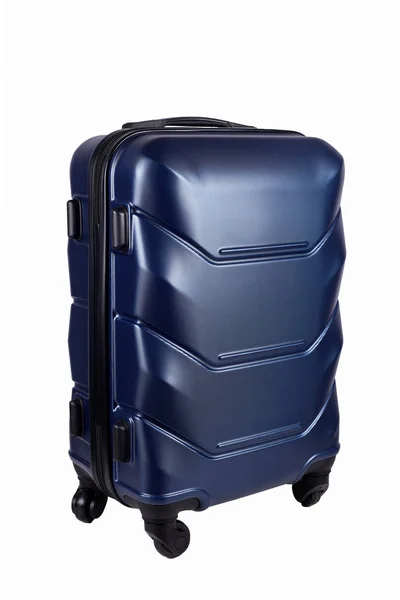 Blue Suitcase Isolated on White Background — Stock Photo, Image