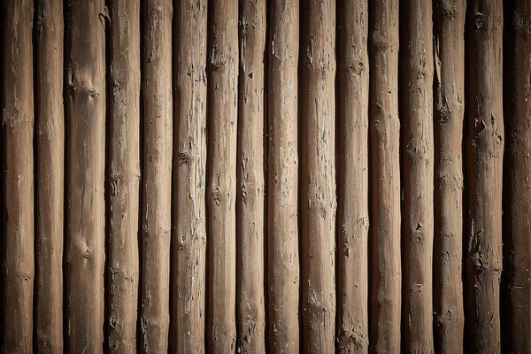 Wand Aus Holzstämmen Hintergrund — Stockfoto
