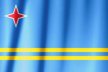 Rüzgar serisinde bayrak dalgalanması - Aruba