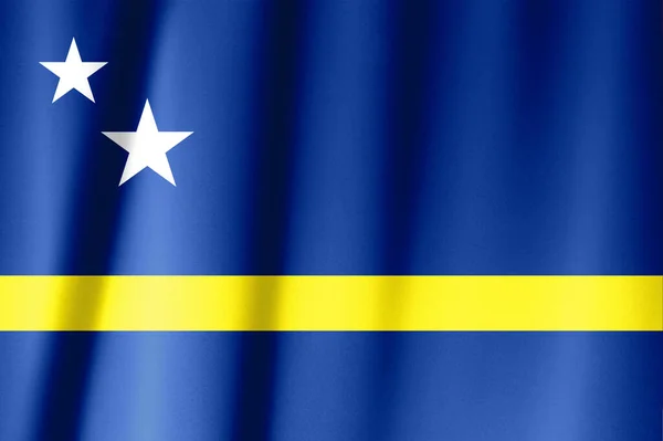 Flag Curacao Waving Wind — Stock Photo, Image