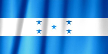 Honduras 'ın dalgalı bayrağını yakından çek