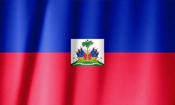 Bandeira Haiti Acenando Bandeira Nacional Haiti Para Dia Independência — Fotografia de Stock