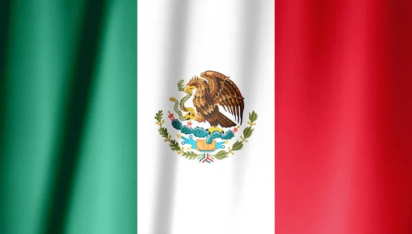 Stofstructuur Van Vlag Van Mexico — Stockfoto