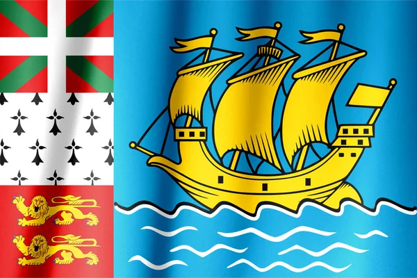 Flaga Saint Pierre i Miquelon — Zdjęcie stockowe