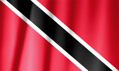 Dalgalı Trinidad ve Tobago bayrağı