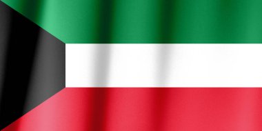 Kuveyt bayrağı rüzgarda sallanıyor