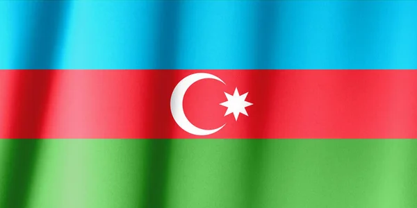Azerbajdzjan Flagga Mönster Tyget Struktur Vintage Stil — Stockfoto