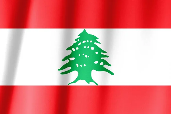 Zwaaiende Vlag Van Libanon Oostenrijk — Stockfoto