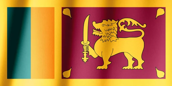 Alte Grunge Flagge Sri Lankas — Stockfoto