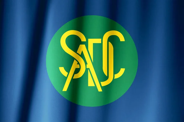 Comunidad Desarrollo África Austral Patrón Bandera Sadc Textura Tela Estilo —  Fotos de Stock