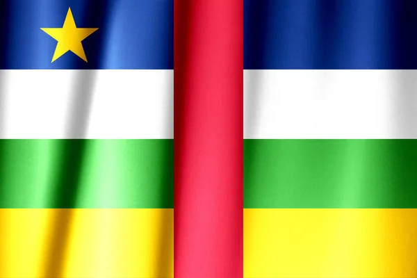 中央アフリカ共和国旗を振って — ストック写真