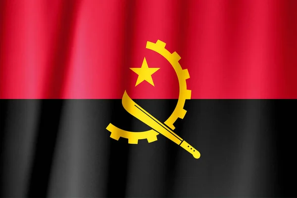 Texture Sackcloth Image Angola Flag — Stock Photo, Image