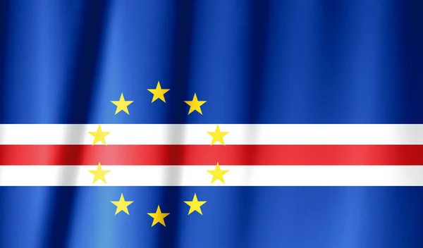 Pürüzsüz Ipek Dokusunda Cape Verde Bayrağı — Stok fotoğraf