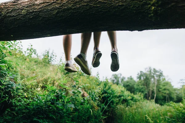 bacakları aşağı çift asılı sevgi dolu
