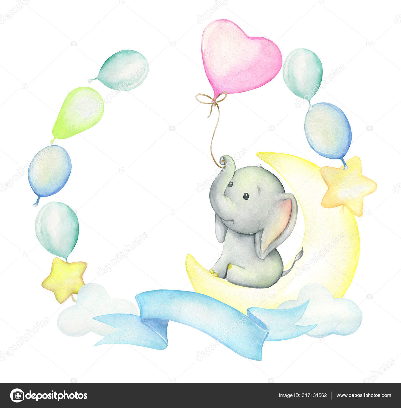 Featured image of post View 18 Cute Baby Elephant With Balloon Drawing