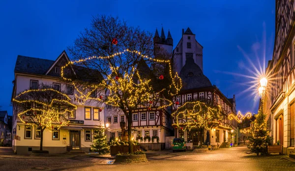 Christmas lights in Diez City — Stock Photo, Image