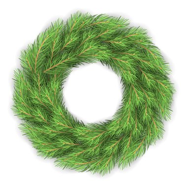 Dekorasyon için doğal Noel çelengi 