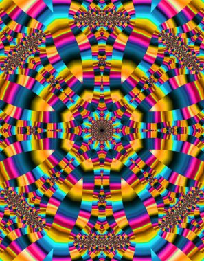 Soyut Fraktal Desen. Renkli soyut fraktal illüstrasyon