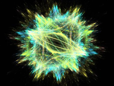 Çok renkli güzel fraktal çiçek. Yaratıcı tasarım için fraktal çizimler