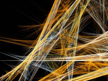 Gökyüzünde çok renkli parlak plazma ışınları, bilgisayar tarafından oluşturulan soyut arkaplan