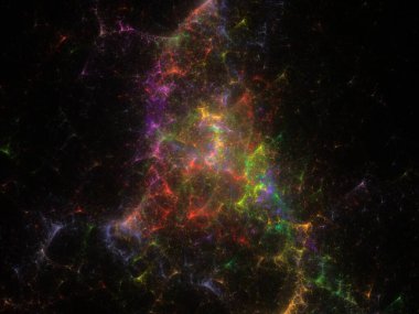 Soyut Yıldız Fraktal. Yaratıcı tasarım için fraktal çizimler. 