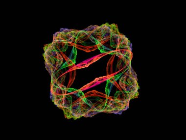 Fraktal çiçek. Bu resim fraktal oluşturma ve grafik manipülasyon yazılımı kullanılarak oluşturuldu.