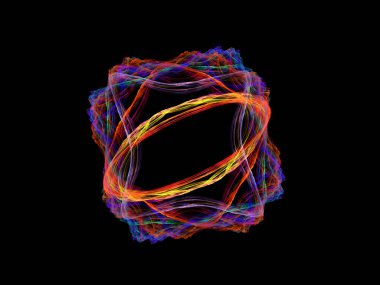 Fraktal çiçek. Bu resim fraktal oluşturma ve grafik manipülasyon yazılımı kullanılarak oluşturuldu.