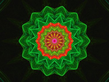 Bu resim fraktal oluşturma ve grafik manipülasyon yazılımı kullanılarak oluşturuldu.