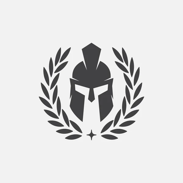 Gladiatorhelm. Spartaanse roer icoon vector — Stockvector