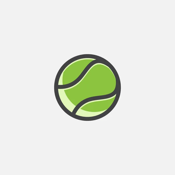 Modèle d'illustration vectorielle d'icône de balle de tennis — Image vectorielle