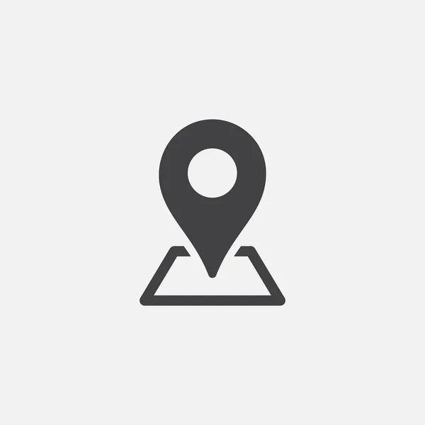 Pin Map Ikon Lapos Stílusban Gps Navigációs Vektor Illusztráció Elszigetelt — Stock Vector