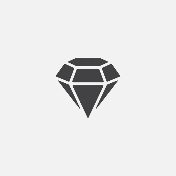 Symbole Vectoriel Icône Diamant Illustration Icône Diamant Icône Plat Vectoriel — Image vectorielle