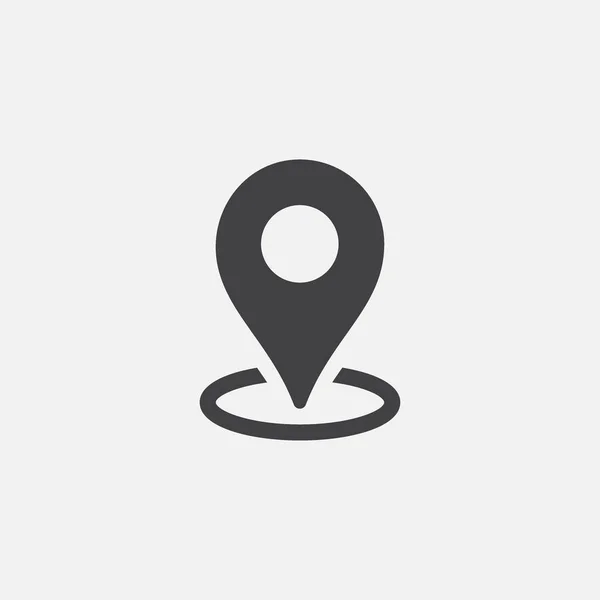 Pin Icono Mapa Estilo Plano Ilustración Vectorial Navegación Gps Fondo — Vector de stock