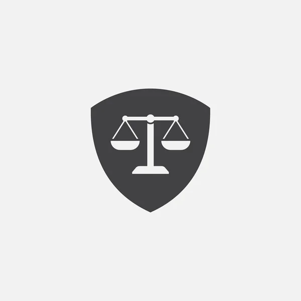 Law Firm Shield Icon Simple Law Icon Design Shield Shield — Stock Vector