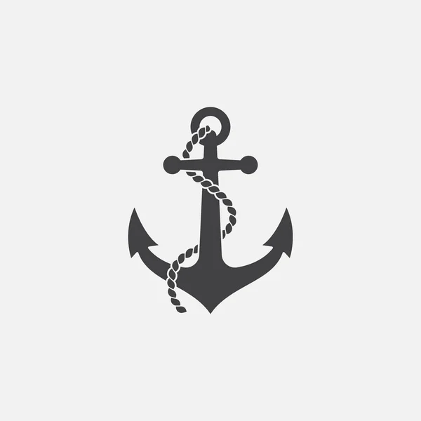 Значок Векторного Логотипа Якоря Веревки Морской Символ Символ Иллюстрации Морской — стоковый вектор