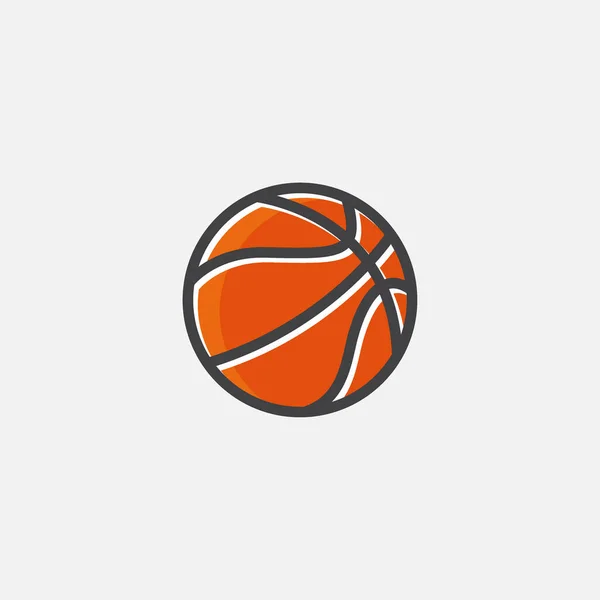 Ilustração de vetor de basquete, ícone de vetor de design de logotipo de basquete —  Vetores de Stock