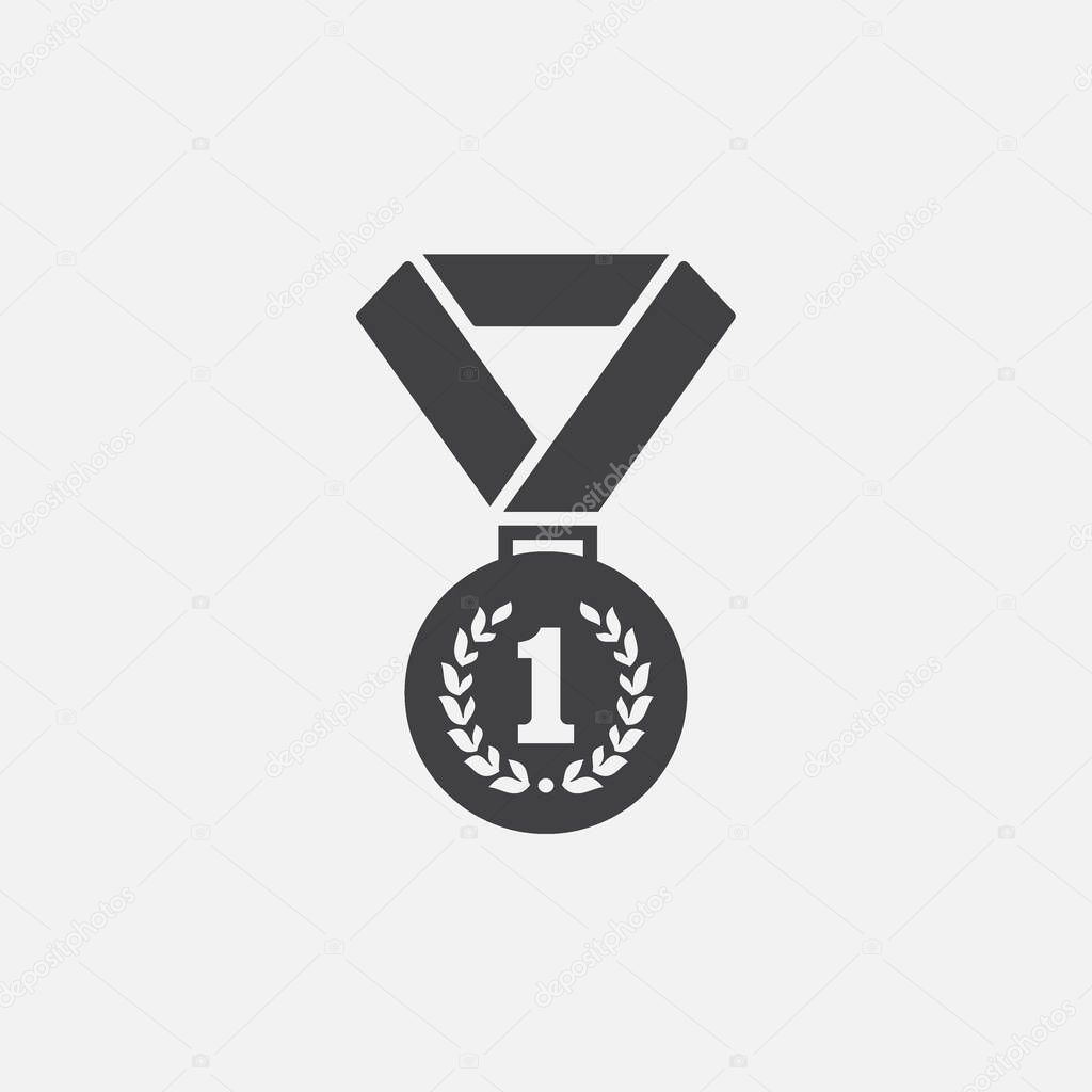 medal with ribbon icon design, champions icon