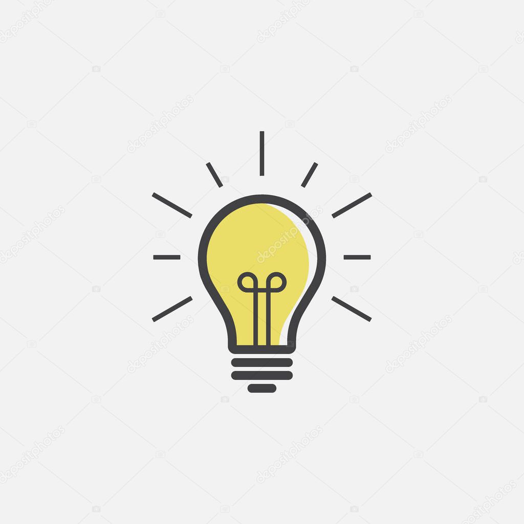 lightbulb icon vector illustration, idea icon, lamp icon design